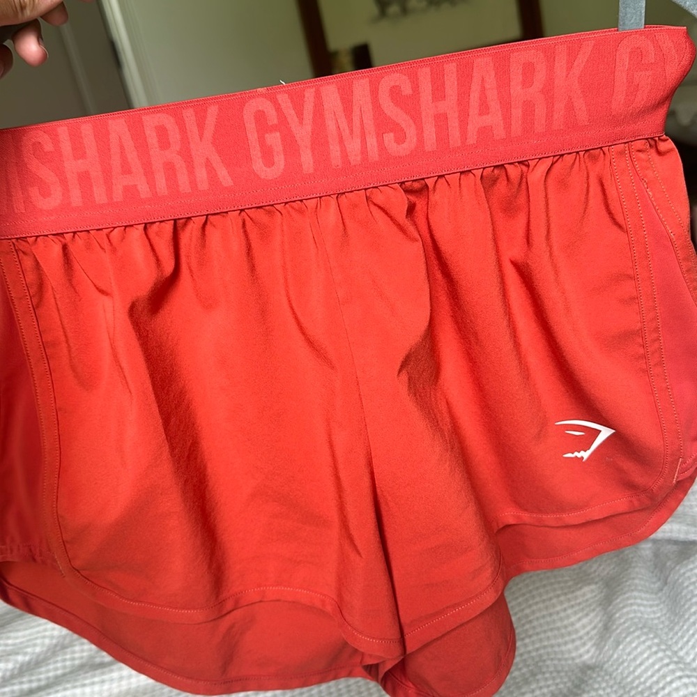 Dark red gymshark shorts, size XS